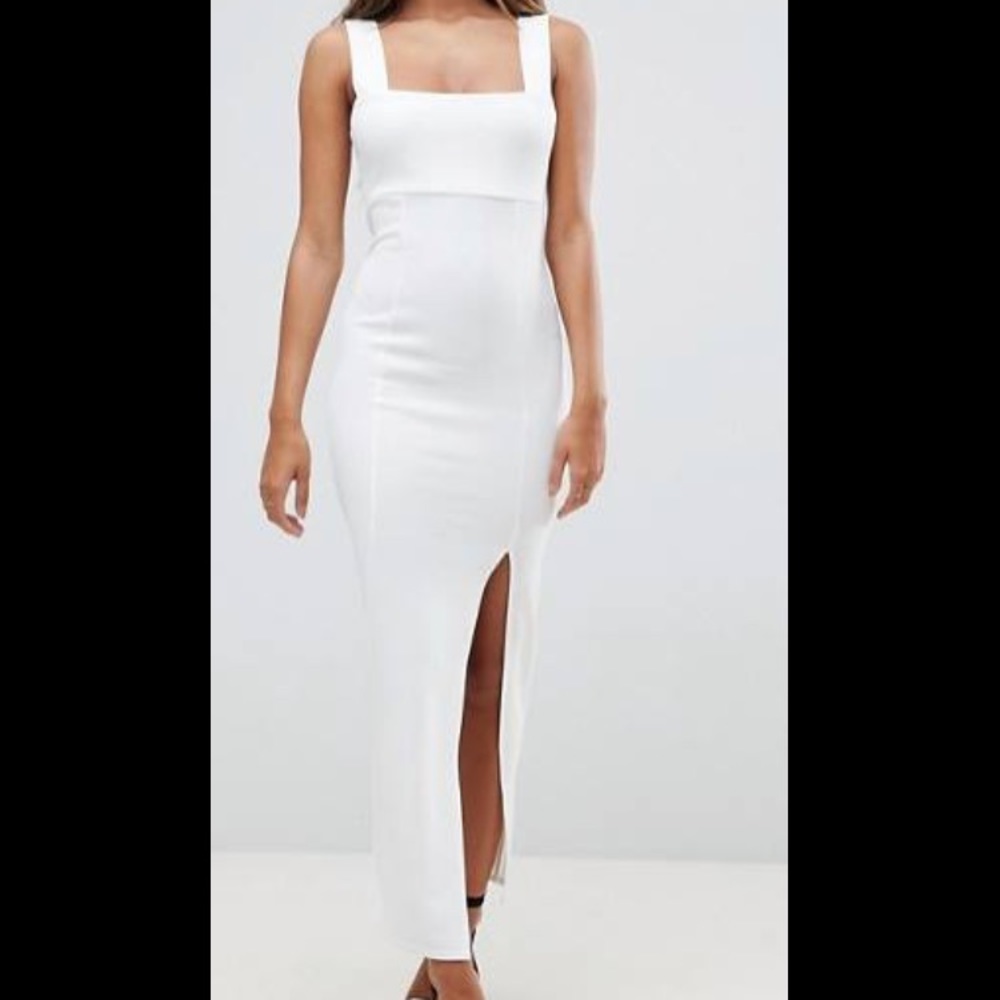 White Bodycon Maxi Dress